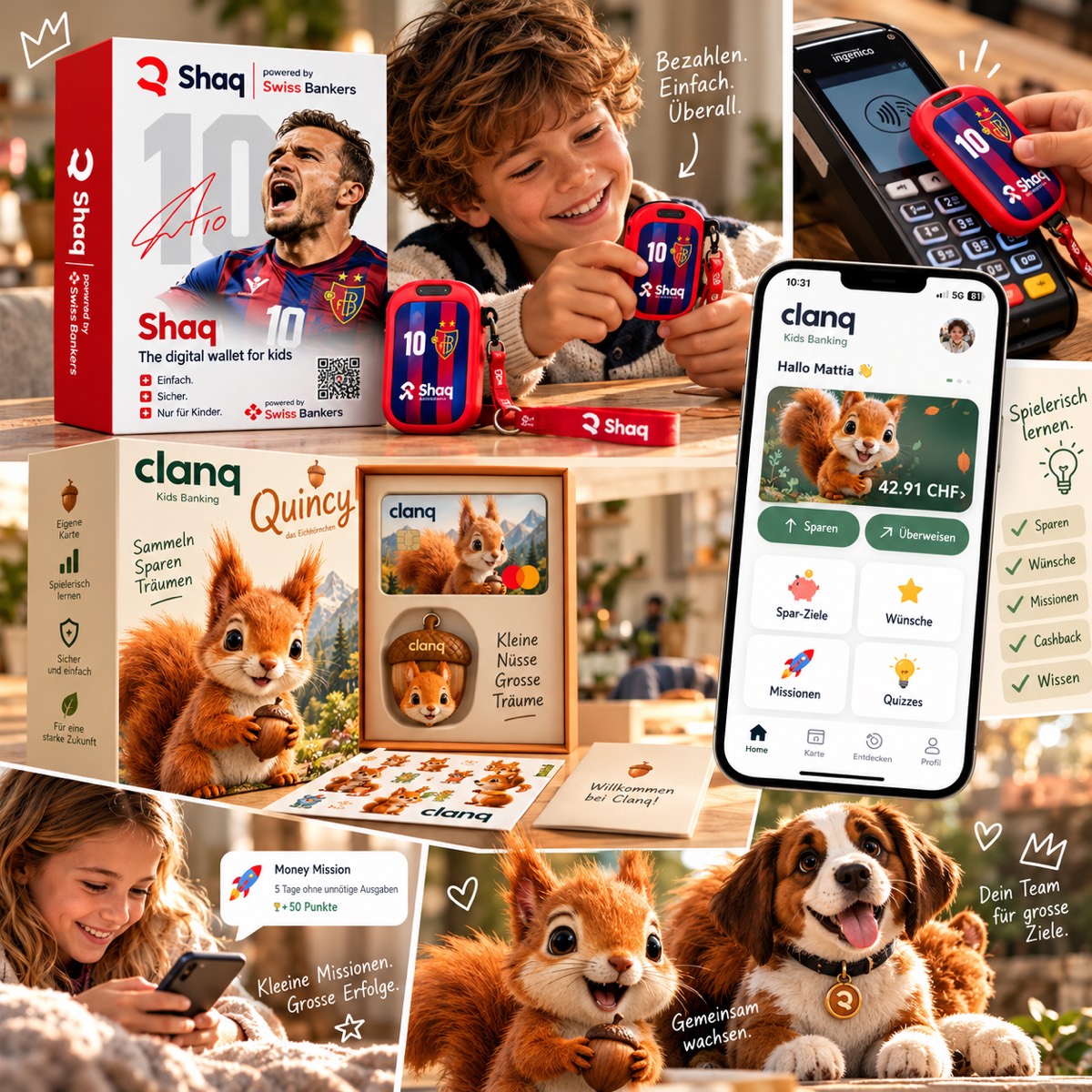 Kids Banking mit Clarry, Shaq und Quincy