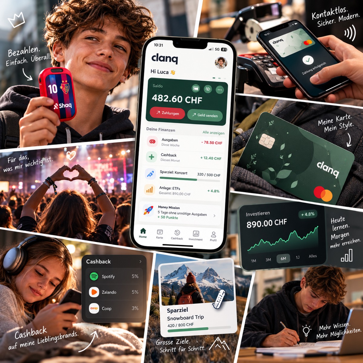 Teen Banking mit Karte und App